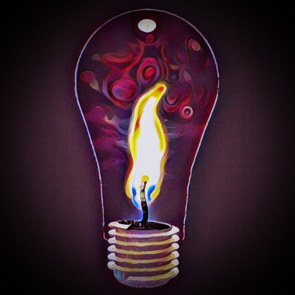 Burning Candle by Bruce Rolff